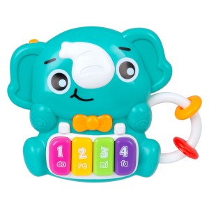 Playgro glasbeni klavir Elly 6389067Z 9 čudovitimi melodijami in zvoki ta klavir ponuja neskončno glasbeno veselje. Prsti z zabavnimi ropotuljicami spodbujajo slušne in fine motorične sposobnosti