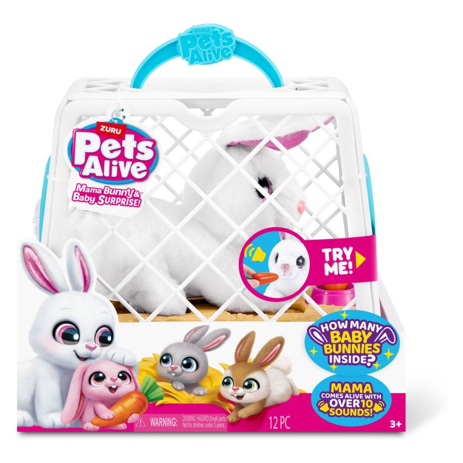 Pripravite se na dodatno veselje z Mama Bunny & Baby Surprise! Z mehkimi ušesi