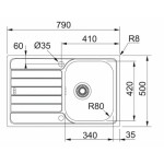NERJAVNO POMIVALNO KORITO FRANKE SKX 611-79 - slika 3
