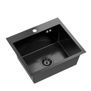 NERJAVNO POMIVALNO KORITO QUADRON LUKE 100 ČRN METAL