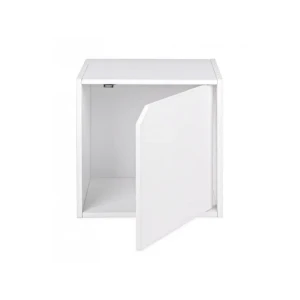 Okrasna kocka CUBO bela je narejena iz vezane plošče v sivi barvi. Vsebuje vratca. Material: - Vezana plošča Barva: - Bela Dimenzije: širina: 35cm