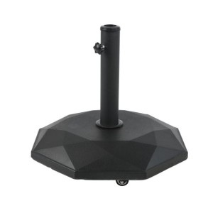 PODSTAVEK ZA SENČNIK DECORIS KOVINSKI 25 KG, ČRN S KOLEŠČKOM, 48X33.5 CM