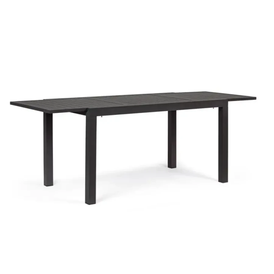 Raztegljiva vrtna miza HILDE 140-210X77LH32 antracit je narejena iz aluminija, prašno barvana (poliester). Material: - Aluminij Barve: - Antracit Dimenzije: