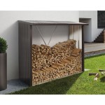 REGAL ZA DRVA BIOHORT 157X102 CM WOODSTOCK V150 METALIK TEMNO SIVA - slika 2