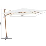 SENČNIK NATERIAL STRAN. AGORA 290X290 BEL ALU, JEKLO 250G - slika 3