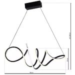 VISEČA SVETILKA MILAGRO LOCA ČRNA 56W LED ML5756 - slika 4