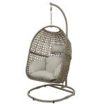 VRTNA GUGALNICA DECORIS VISEČI VRTNI STOL JAJČEK ROYAN, RJAV