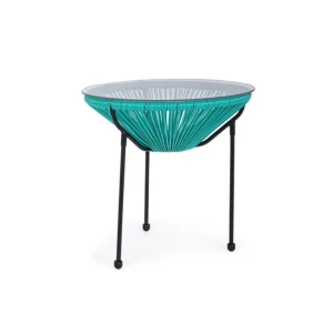 Vrtna klubska miza PARKER ATOL D50 ima jekleno konstrukcijo, top je iz kaljenega stekla. Material: - Kaljeno steklo - Jeklo Barva: - Črno ogrodje - Modra