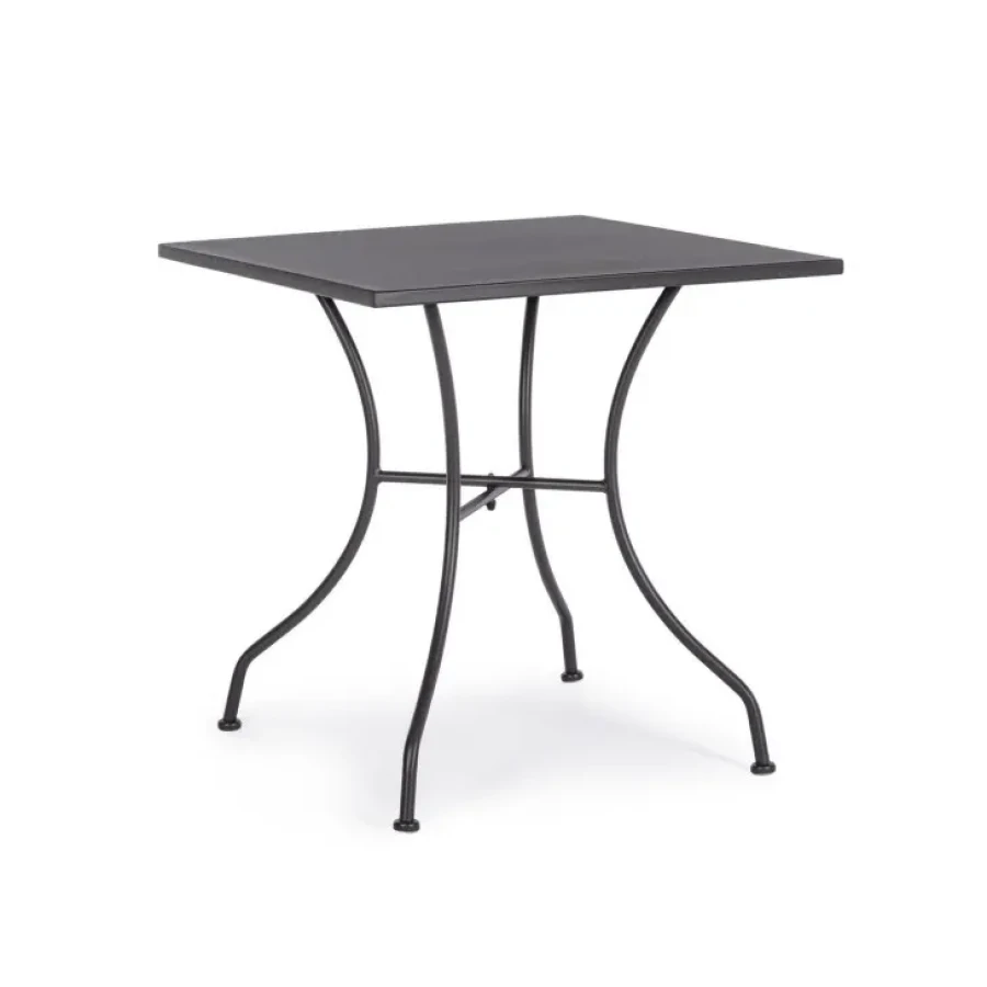 Vrtna mizica KELSIE 70X70 antracit je narejena iz jekla z mat zaključkom. Material: - Jeklo Barva: - Antracit Dimenzije: širina: 70cm globina: 70cm višina: