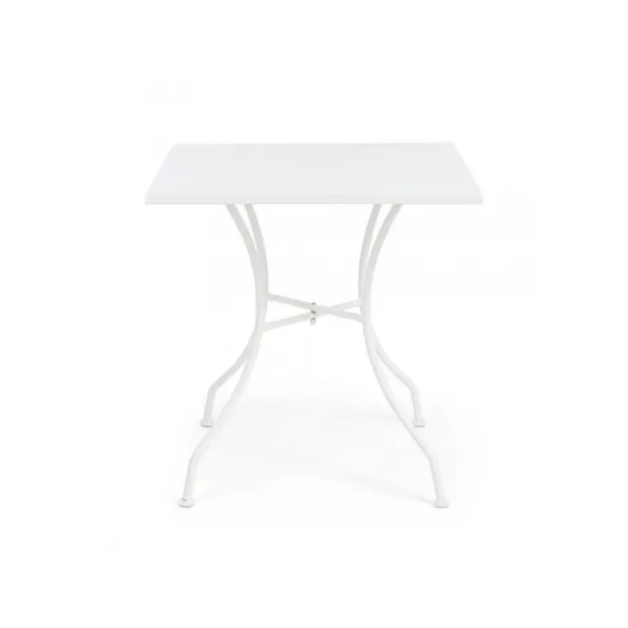 Vrtna mizica KELSIE 70X70 bela je narejena iz jekla z mat zaključkom. Material: - Jeklo Barva: - Bela Dimenzije: širina: 70cm globina: 70cm višina: 71cm