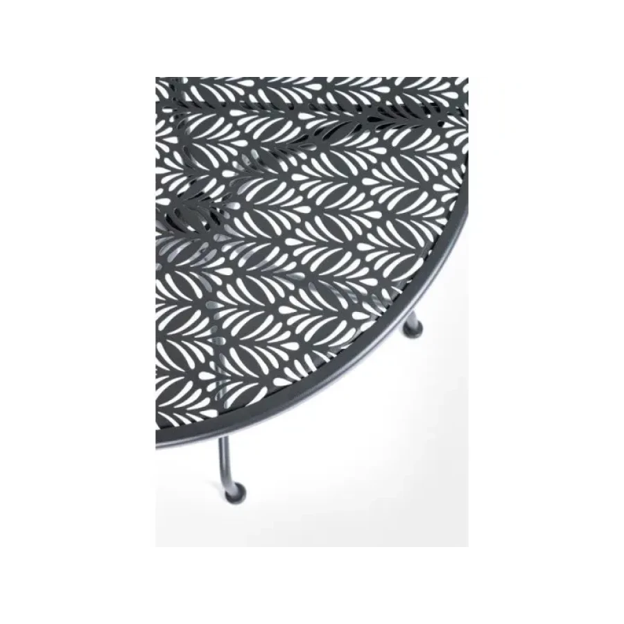 Vrtna mizica LIZETTE D60 antracit je narejena iz jekla z mat zaključkom. Material: - Jeklo Barve: - Antracit Dimenzije: širina: Ø60cm višina: 71hcm