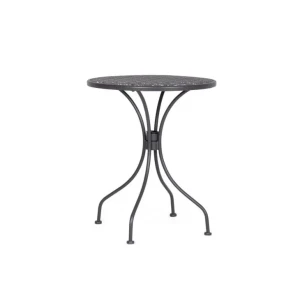 Vrtna mizica LIZETTE D60 antracit je narejena iz jekla z mat zaključkom. Material: - Jeklo Barve: - Antracit Dimenzije: širina: Ø60cm višina: 71hcm