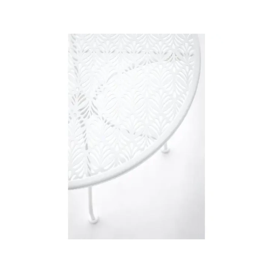 Vrtna mizica LIZETTE D60 bela je narejena iz jekla z mat zaključkom. Material: - Jeklo Barva: - Bela Dimenzije: širina: Ø60cm višina: 71hcm višina: 71cm