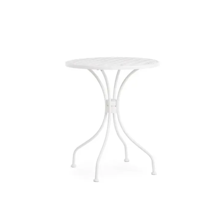 Vrtna mizica LIZETTE D60 bela je narejena iz jekla z mat zaključkom. Material: - Jeklo Barva: - Bela Dimenzije: širina: Ø60cm višina: 71hcm višina: 71cm