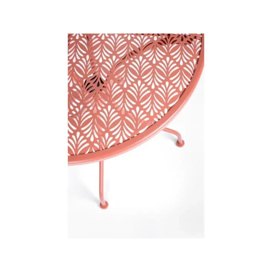Vrtna mizica LIZETTE D60 roza je narejena iz jekla z mat zaključkom. Material: - Jeklo Barva: - Roza Dimenzije: širina: Ø60cm višina: 71hcm višina: 71cm