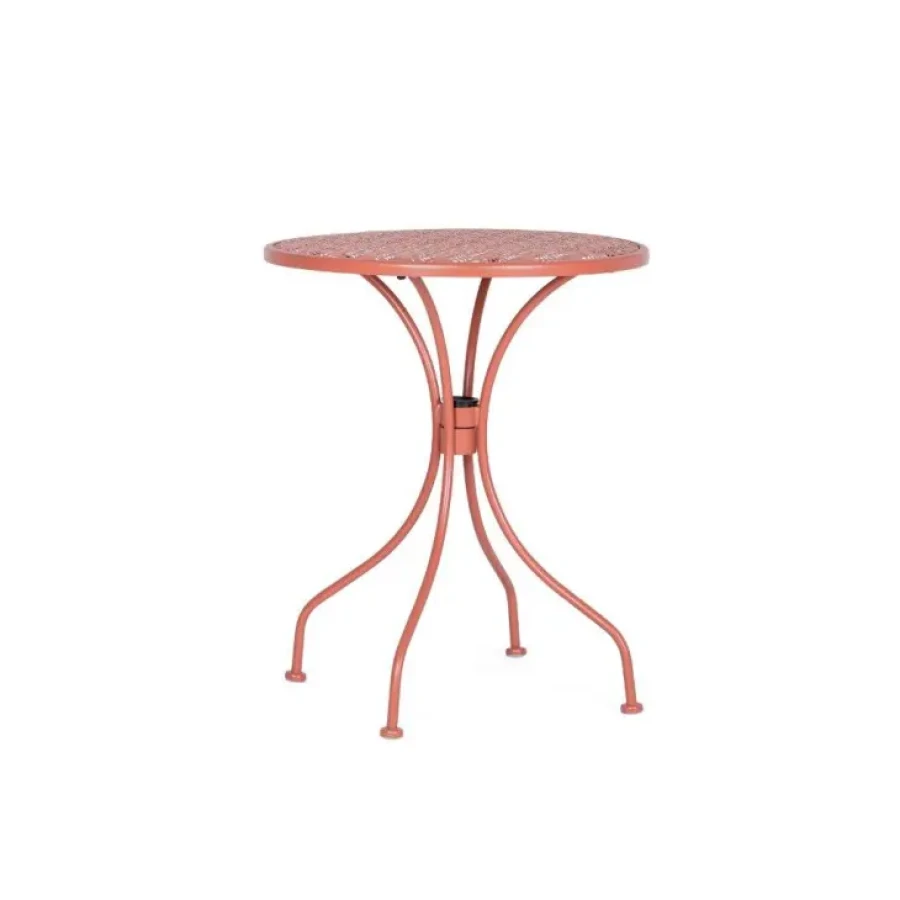 Vrtna mizica LIZETTE D60 roza je narejena iz jekla z mat zaključkom. Material: - Jeklo Barva: - Roza Dimenzije: širina: Ø60cm višina: 71hcm višina: 71cm