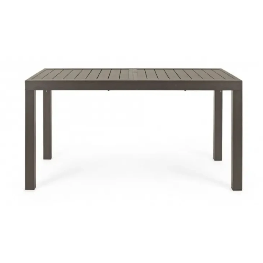 Vrtna raztegljiva miza HILDE 140-210X77 YK14 kava je narejena iz aluminija, prašno barvana. Material: - Aluminij Barva: - Kava Dimenzije: širina: 140/210cm