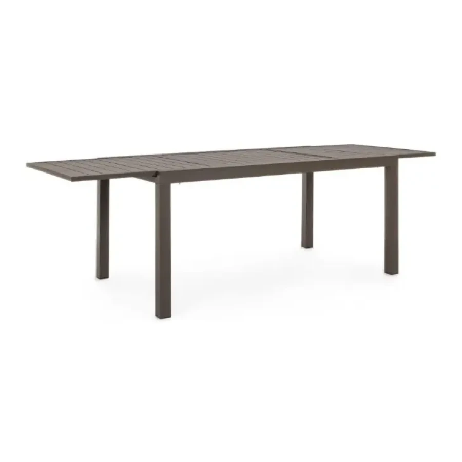 Vrtna raztegljiva miza HILDE 160-240X90 YK14 kava je narejena iz aluminija, prašno barvana. Material: - Aluminij Barva: - Kava Dimenzije: širina: 160/240cm