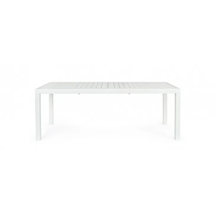 Vrtna raztegljiva miza HILDE 200-300X100 LD30 bela je narejena iz aluminija, prašno barvana. Material: - Aluminij Barva: - Bela Dimenzije: širina: 200/300cm