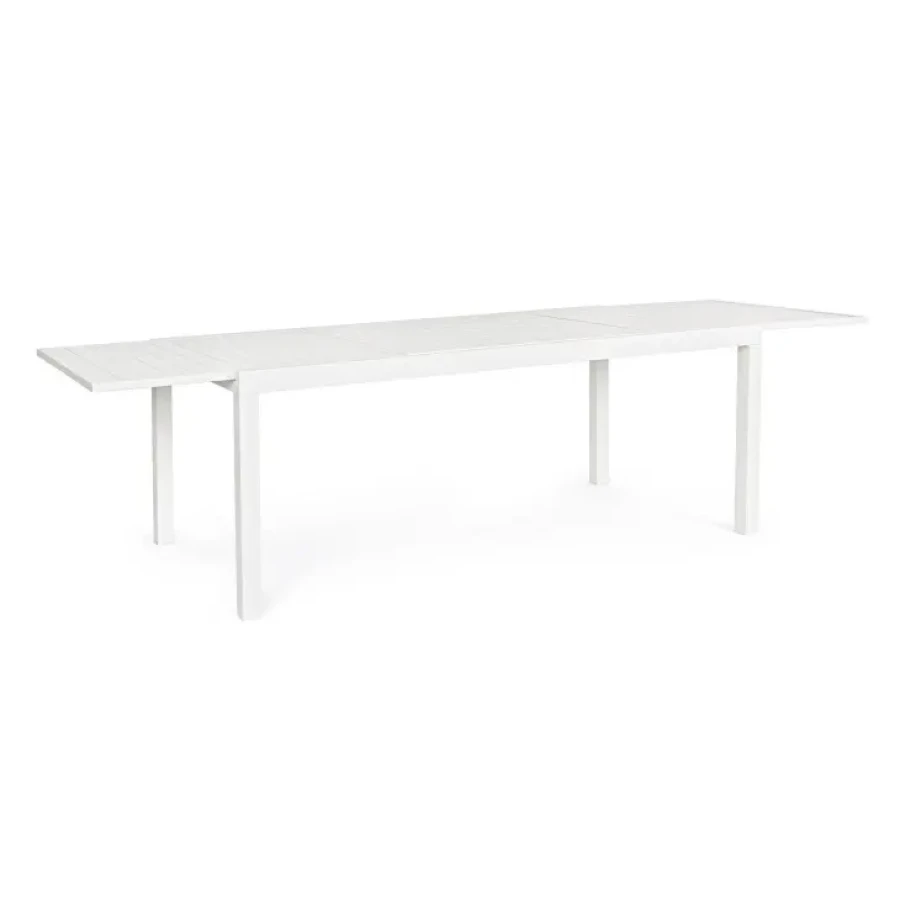 Vrtna raztegljiva miza HILDE 200-300X100 LD30 bela je narejena iz aluminija, prašno barvana. Material: - Aluminij Barva: - Bela Dimenzije: širina: 200/300cm