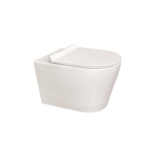 WC ŠKOLJKA, VISEČA INTER CERAMIC Z WC DESKO MEHKO ZAPIRANJE BELA