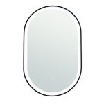 KLASIČNO OGLEDALO FEROTEHNA FRAME OVAL B5080 ČRNO 50X80 LED ROČNO STIKALO