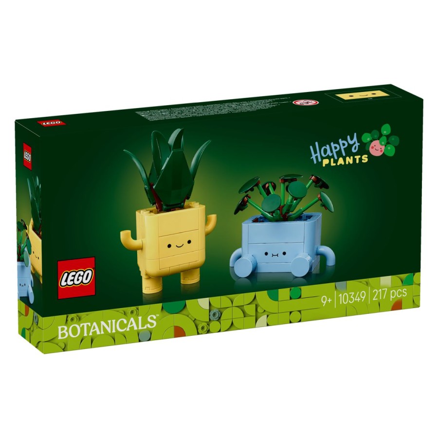 LEGO® Botanicals 10349 Srečni rastliniciBi rad videl nasmehe na vseh obrazih? Ustvari osupljiv rastlinski okras s kompletom za sestavljanje LEGO® Rastline Srečni rastlinici. Zabavaj se pri sestavljanju kompleta