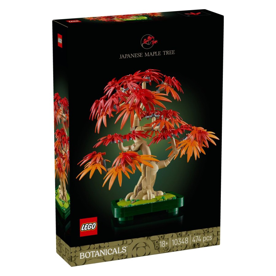 LEGO® Botanicals 10348 Bonsaj japonski rdeči javorS kompletom za sestavljanje za odrasle LEGO® Rastline Bonsaj japonski rdeči javor si vzemi čas za umirjenost z naravo. Sprosti se med sestavljanjem pravi podobne rastline z rdečimi in oranžnimi listi