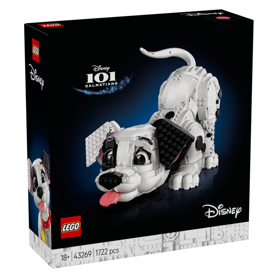 Lego® Disney Classic 43269 Mladiček 101 dalmatinecS kompletom za sestavljanje nahrani svojo ljubezen do mladičkov. Sestavi Disneyjevega Patcha in ga postavi v več položajev. Ali pa namesto njega sestavi kakšnega drugega psička iz filma. Želiš kakovostno preživljati čas z malim ljubiteljem risanega filma 101 dalmatinec? Tu je zabaven tovariš za Luckyja in Penny iz risanega filma 101 dalmatinec (v prodaji ločeno)