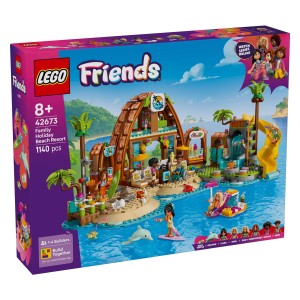 Lego® Friends 42673 Letovišče za družinske počitnice<p>V letovišču s plažo ustvari najlepše spomine s svojo najljubšo druščino. Sestavi zabavno letovišče