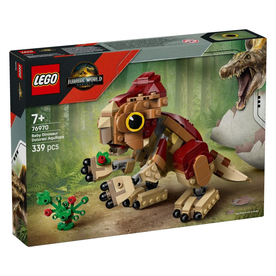 Lego® Jurassic World™ 76970 Dinozavrski mladič Dolores: akvilopsPomagaj skrbeti za najbolj ljubko dinozavrko akvilopsico