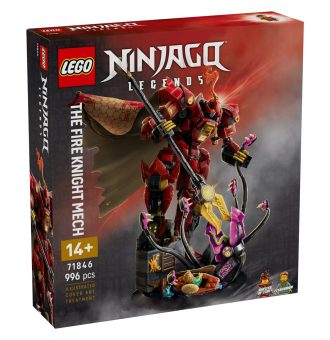 Lego&reg; Ninjago&reg; 71846 Robotski oklep ognjenega vitezaV svojo zbirko modelov LEGO&reg; NINJAGO&reg; dodaj komplet dramatičnega prizora Robotskega oklepa ognjenega viteza med spopadom s starodavno pošastjo