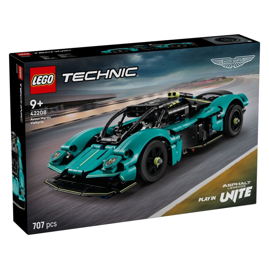 Lego® Technic™ 42208 Aston Martin ValkyrieMed sestavljanjem sanjskega hiperavtomobila ustvari model LEGO® Technic Aston Martin Valkyrie. Oglej si dovršeni dizajn in za oko privlačno barvno kombinacijo. Usmeri ga v pravo smer