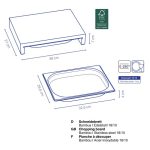 LESENA DESKA KELA 36X27X7CM KENINA BAMBUS - slika 3