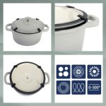 LONEC / KOZICA KELA 3.8 LIT CALIDO OKROGLI ALUGUS SVETLO SIVA - slika 4