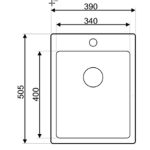 NERJAVNO POMIVALNO KORITO SINK SOLUTION CORDOBA SET Z ARMATURO - slika 2