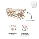 BALKONSKA JEDILNA GARNITURA SOLIS II COMPACT 1 MIZA + 4 STOLI - slika 16