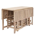 BALKONSKA JEDILNA GARNITURA SOLIS II COMPACT 1 MIZA + 4 STOLI - slika 3