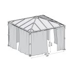 DODATEK ZA PAVILJON SET ZAVES PALRAM PALERMO 4300 - slika 2