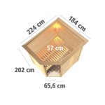 FINSKA SAVNA MIA+9KW GRELEC ZR KOTNI VHOD+STREŠ.VENEC+SIVA VR. - slika 3
