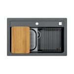 GRANITAL POMIVALNO KORITO ALVEUS ATROX 40, CARBON G91 790X500 MM - slika 2