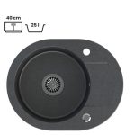 GRANITAL POMIVALNO KORITO QUADRON JOHNNY 216 ČRN - slika 2