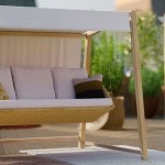 GUGALNIK 3P MEDENA JEKLO Z UČINKOM LESA PLETENO SPUNPOLY - slika 12