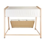 GUGALNIK 3P MEDENA JEKLO Z UČINKOM LESA PLETENO SPUNPOLY - slika 4