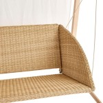 GUGALNIK 3P MEDENA JEKLO Z UČINKOM LESA PLETENO SPUNPOLY - slika 6