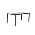 JEDILNA MIZA LYRA II FIX ALU STEKLO 160X90 ANTRACIT - slika 2