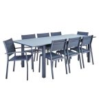 JEDILNA MIZA ODYSSEA II EASY ALU STEKLO 180/240X100 ANTR - slika 10