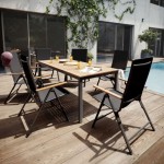 JEDILNA MIZA ORIS FIX ALU FSC EUCALYPTUS 200X90X75 - slika 6