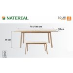 JEDILNA MIZA SOLIS METULJ ZUN. 150/200 AKACIJA - slika 12