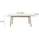 JEDILNA MIZA SOLIS METULJ ZUN. 150/200 AKACIJA - slika 10